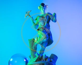 Estatua El Mensajero de los Dioses Griegos para Decoración del Hogar Regalos Figura Mitología Coleccionable Obras de Arte Auténticas Colección Stef 9.8/6.8 pulgadas
