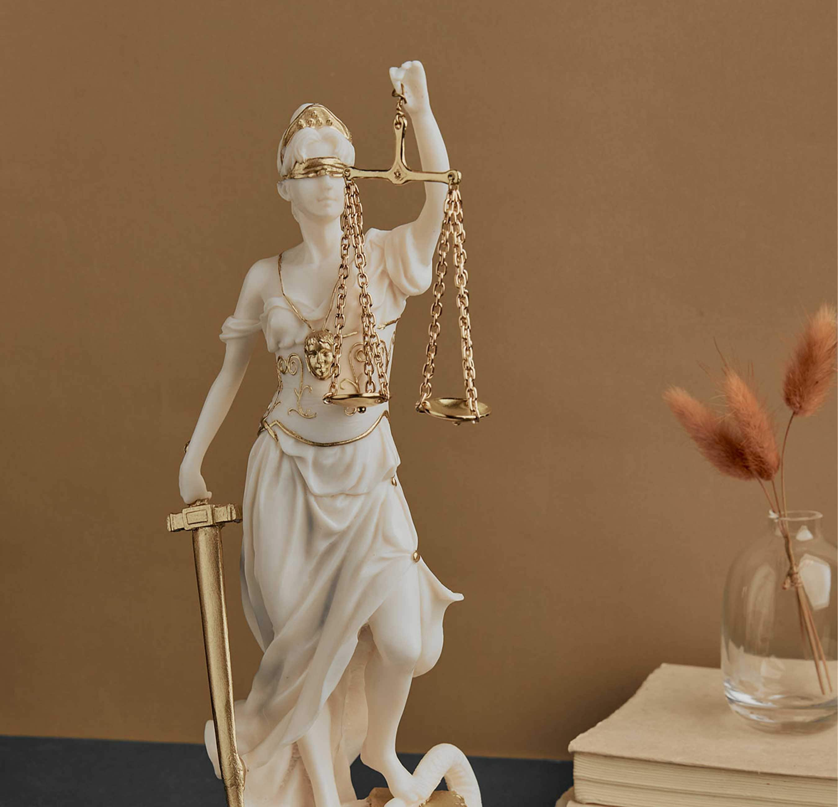 Lady Justice Statue Themis Greek Goddess Sculpture 28cm Height - Etsy