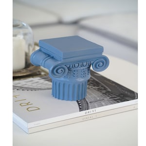 Ionic Column, Bookholder Greek Sculpture Roman Ciel Statue Modern Bookend Height 6.3 in