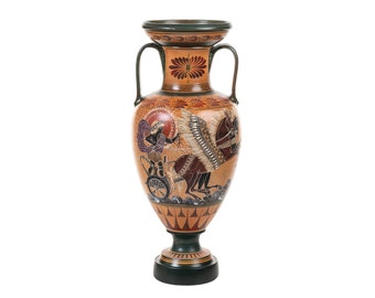パンドラの箱型セラミック壺 - 古代ギリシャ陶器 - 希望の女神神話装飾