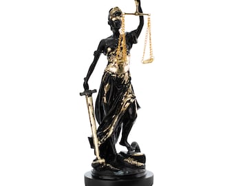 Lady Justice Statue Themis Greek Goddess 26cm Height