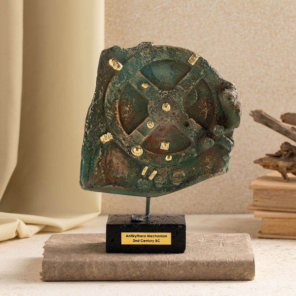 Antikythera Mechanism Device Computer famous Treasure Mystery Ancient Greek Replica Greece Architecture 23cm Height