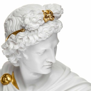 Apollo Bust Sculpture Eclectic Home Decor 25,5 cm Height