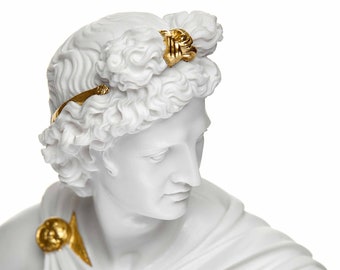 Apollo Bust Sculpture Eclectic Home Decor 25,5 cm Height