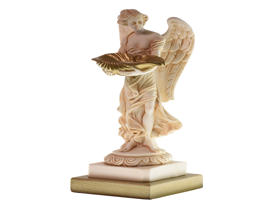 Female Angel Sculpture Religious Marble Statue Angel 25 Cm Height Etsy