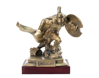 Achilles Sculpture Greek Art Collectible Figurine 6.77 inch Width