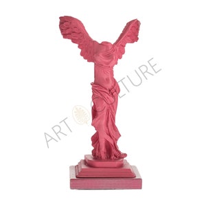 Winged Victory Nike Of Samothrace Statue Ancient Greek Famous Sculpture 31 cm Height Fuchsia