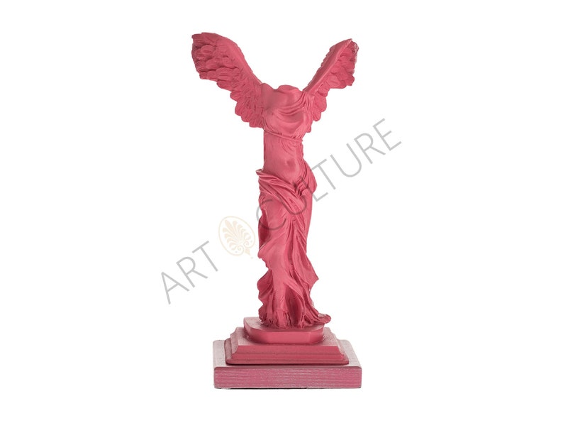 Winged Victory Nike Of Samothrace Statue Ancient Greek Famous Sculpture 31 cm Height Fuchsia