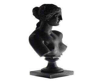 Venus Bust Goddess Aphrodite Venus Bust  Greek Statue Roman Sculpture Statues Abstract Art Modern Black Colour Large Bust Statue