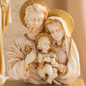 The Holy Family Jesus Statue Virgin Mary and Saint Joseph Sculpture Christian Statue