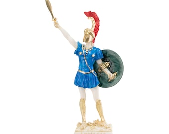 Achilles Sculpture Ancient Greek Heroes Hand Painted Marble Cast Figurine 22cm Height