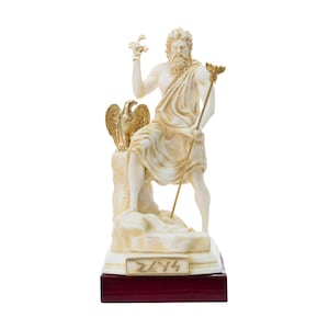 Zeus Greek God Sculpture Artwork Jupiter Figurine 20.5 cm / 8 inch Height