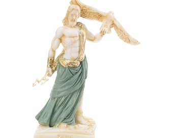 ゼウスのミニフィギュア像 ギリシャの天空の神彫刻 - Etsy 日本