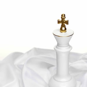 Große Schach Statue König Skulptur Minimalistische Wohnkultur Housewarming Geschenke 28 cm Höhe