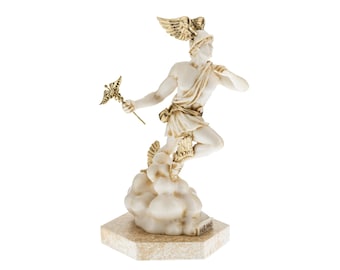 Hermes God Statue Greek Mythology Marble Sculpture Greek God Figurine Greek Art 19cm Height
