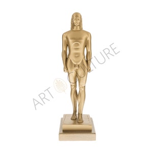 The ArtCulture Kouros Gold Painted Statue Greek Decorative Large Sculpture 31 cm Height