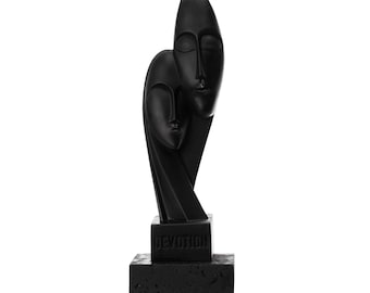 Escultura Devoción Estatua Griega De Las Cícladas Estatuilla De Piedra Blanca Ídolos Regalo para Pareja 25 Cm De Altura