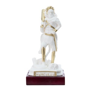 Hercules Figurine Handmade Greek Mythology Statue Marble Cast Sculpture 19 cm / 7.5 inch Height