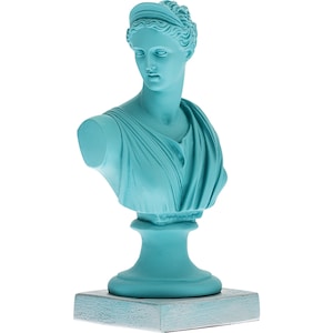 Artemis Statue,Greek statue,Artemis Bust, Roman Sculpture,Diana statue,Art Home Decor Statuette, Greek Goddess Painted Statue,Bust Statue