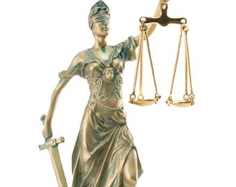 Lady Justice Statue Themis Greek Goddess Sculpture 22cm Height