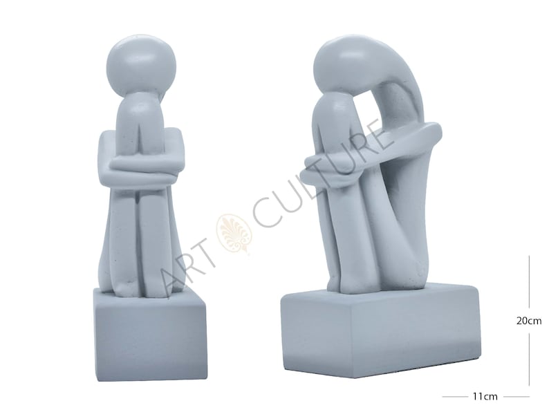 Modern Bookends Set Of 2 Pieces Cycladic Idols Sculptures Home Decor 20 cm Height image 5
