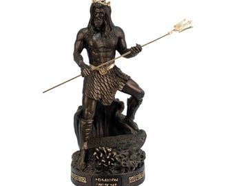 Poseidon Statue Greek God of Seas for Home Decor Gifts Figurine Mythology Collectible Authentic Artworks Stef Collection 9.65 .inch
