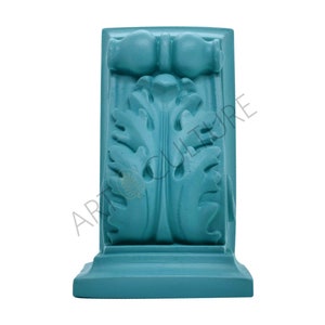 Ionic Column Sculpture Modern Bookend Home Office Decor 16.5 cm Height Turquoise