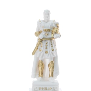 Philip Statue Handmade Greek Macedonian Figurine Decorative Statue 19cm Height