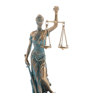 Lady Justice Statue Themis Greek Goddess Sculpture 34cm Height