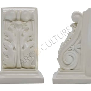 Ionics Columns Modern Bookends Set Of 2 Pieces Home Decor 16.5 cm Height