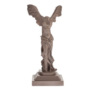 Winged Victory Nike Of Samothrace Statue,Ancient Greek Famous Sculpture,Goddess Louvre Museum Copy,Greek Statue, Marble Height 12in