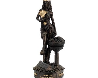 Demeter Statue Greek Goddess Of Harvest for Home Decor Gifts Figurine Mythology Collectible Authentic Artworks Stef Collection 9.65 inch