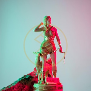 Artemis Statue for Home Decor Gifts Diana Greek Mythology Figurine Collectible Authentic Artworks Stef Collection 9.65/6.7inch