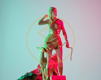 Artemis Statue for Home Decor Gifts Diana Greek Mythology Figurine Collectible Authentic Artworks Stef Collection 9.65/6.7inch