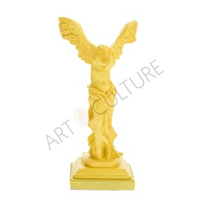 Winged Victory Nike Of Samothrace Statue Ancient Greek Famous Sculpture 31 cm Height Yellow