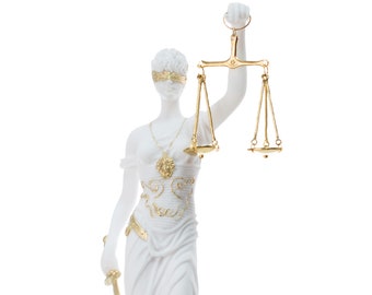 Lady Justice Statue Themis Greek Goddess Sculpture 34 cm Height