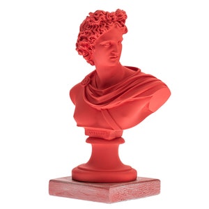 Apollo Statue,Greek Sculpture, Apollo Bust, Modern statuette, Roman Sculpture,Greek God Statue, marble, Painted Statue,decorative figurine image 4