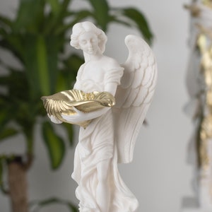 Female Angel Sculpture Religious Marble Christian Statue 25 cm Height