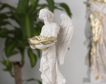 Female Angel Sculpture Religious Marble Christian Statue 25 cm Height