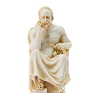 Socrates Statue Greek Philosopher Sculpture Ancient Greek Figurine 18 cm Height Patina