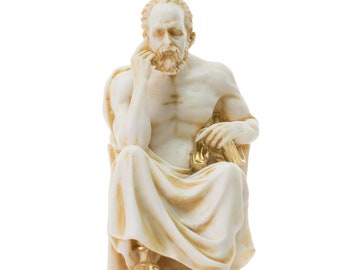 ソクラテス像 ギリシャ哲学者彫刻 古代ギリシャの置物 高さ18 cm 緑青