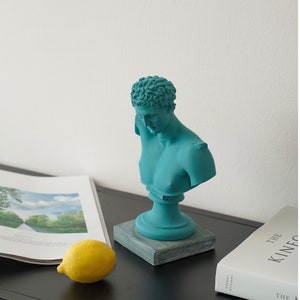 Hermes Statue Greek God Sculpture Modern Pop Art Decorative Bust 25 cm Height