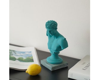 Statue Hermès sculpture dieu grec moderne pop art décoratif buste 25 cm de hauteur