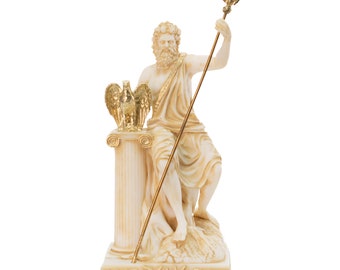 Zeus Statue Roman Jupiter God Ancient Greek Mythology Height 17.2 cm/6.8 inch