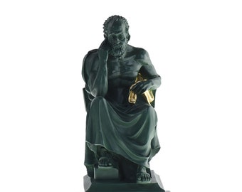 ソクラテス像 ギリシャ哲学者彫刻 古代ギリシャの置物 手作りアラバスター像