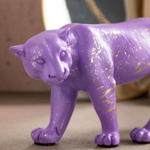 Panther Sculpture Animal Figurine Home Decor Width 31cm