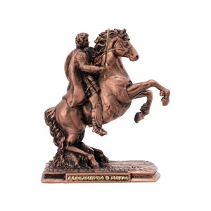 Alexander the Great and Bucephalus Statue Artwork Home Decor Statue 7.5 Inch Height