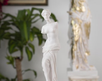 Sculpture Afrodite de Milos Déesse grecque Statue de Vénus blanche 26,5 cm de hauteur