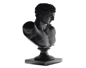 Hermes Statue Greek Roman Sculpture Large Decorative Figurine home decor Black
