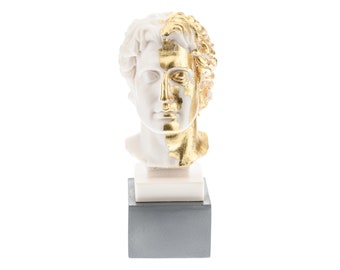 Alexander the Great Bust Statue Greek Macedonian King Height 21 Cm